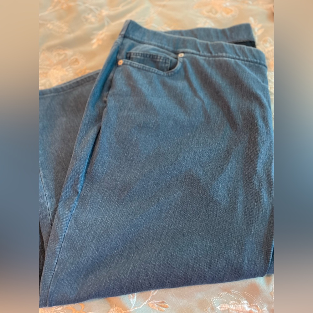 Lands' End Women's Cropped Jeans in Blue - Picture 9 of 9